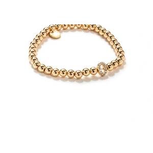 NEW DM MERCHANDISING women's crystal letters bracelet - o in gold